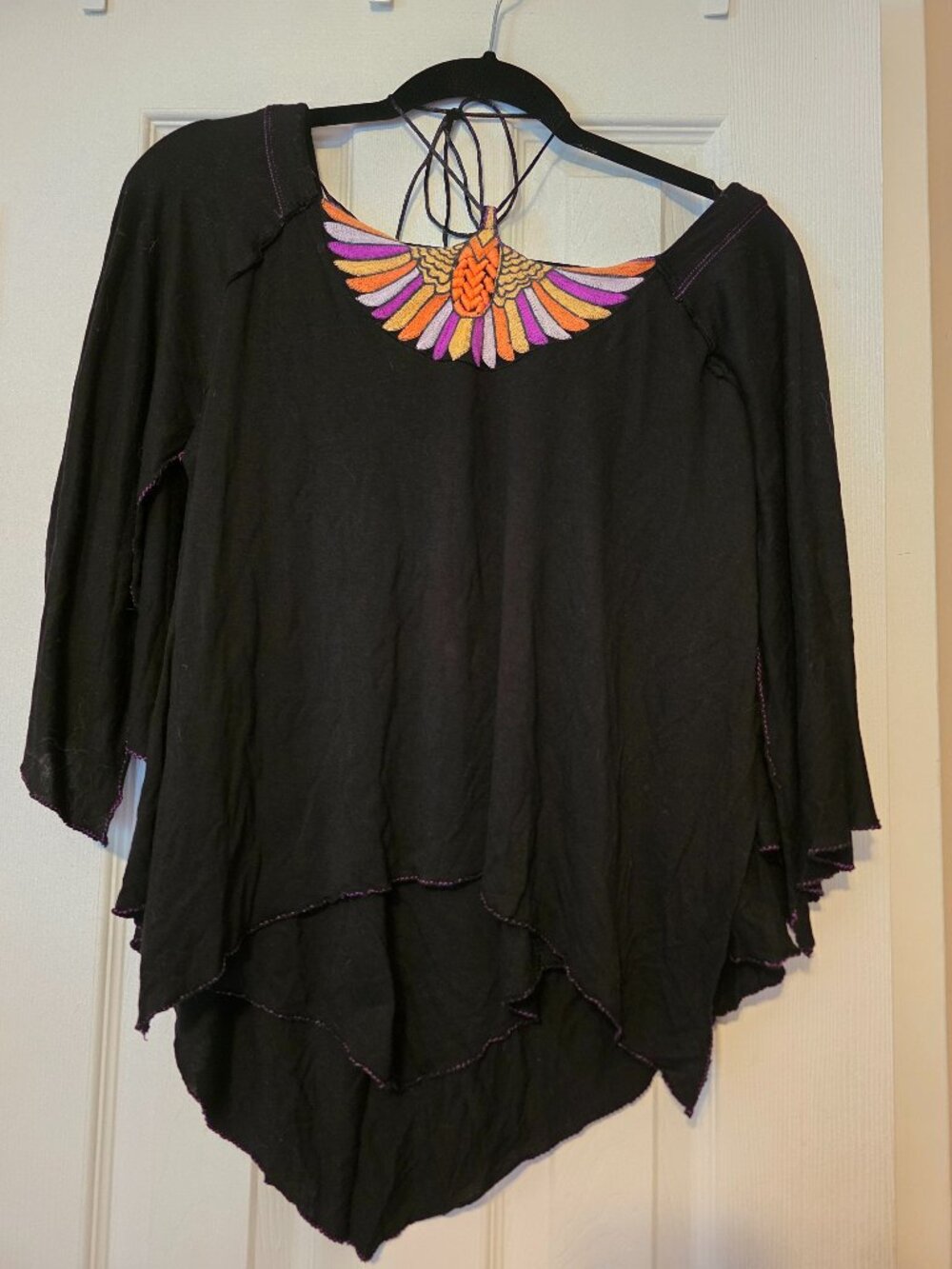 Free People Bird Poncho Blouse